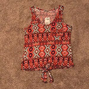 Charlotte Russe tie front tank top. Size XS
